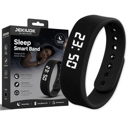 Vibrating Alarm Wristband Clock Smart Watch Bracelets for Mens Digital Heavy Sleepers Fit Wrist Womens Tracker Vibro Vibration Silent Small Distance Teens Shock Despertador Band Alert - color: Black