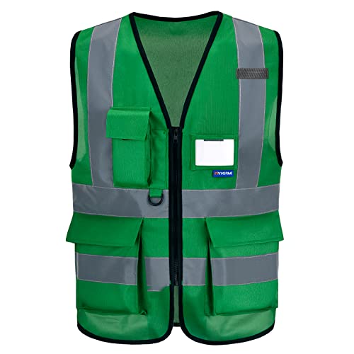 A-SAFETY 6XL 7XL 8XL plus size green safety vest big and tall - color: Green, size: 6X-Large