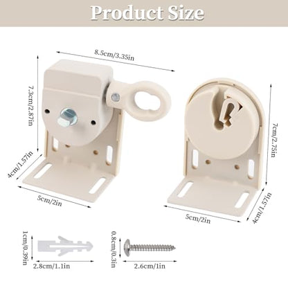 Roller Blind Bracket Replacement for Coolaroo Sun Shades Beige - color: Beige, size: 1 set bracket