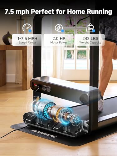 WalkingPad X Series Folding Treadmill, Smart Vertical Fold - color: Silver Black