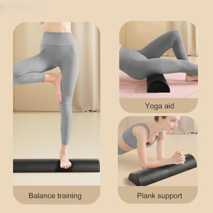 Workout Foam Roller Half Back Stretching Equipment - color: 30cm