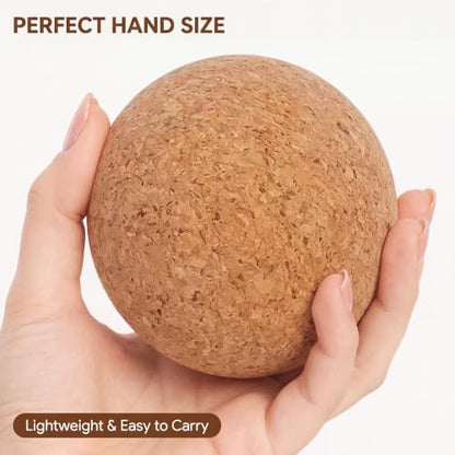 Seenelling 6 Pack 4 Inches Cork Massage Balls Point Balls Bulk - size: 4 inches