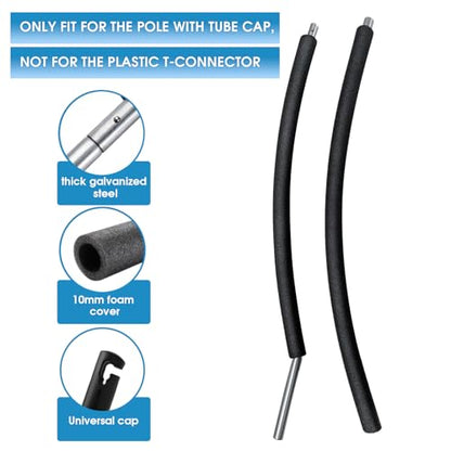 1 Set Trampoline Curved Net Pole, Universal, 10 to 16 ft