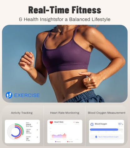 AI Smart Ring for Women Men, Health Ring with AI Health Analysis - color: Rose Gold, size: 6#