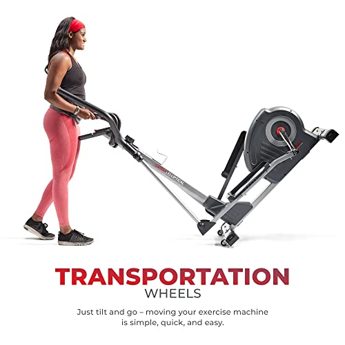 Sunny Health & Fitness Upright Elliptical for Full Body Arm Leg Workout - color: Gray