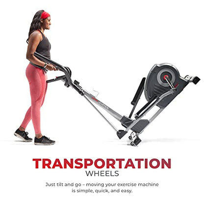 Sunny Health & Fitness Upright Elliptical for Full Body Arm Leg Workout - color: Gray