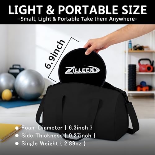 ZILLEEN Exercise Sliders for Working Out Pilates Fitness Discs 2pcs - color: Black
