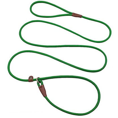 MayPaw Slip Lead Control Leash for Dogs No Pull, 13+ Colors Classic Dog Lead 7FT Pet Slip Leash, 1/4” Rope Leashes for Small Medium Animals (7ft*1/4", Dark Green) - color: dark green