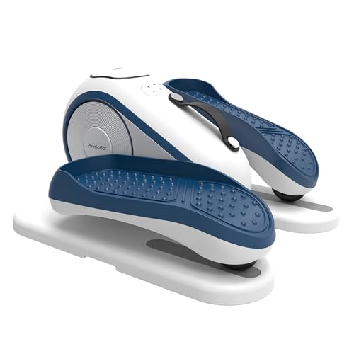Nobol PhysioGo2® Under Desk Exercise Elliptical Bidirectional Bike for Active Adults and Seniors with Motorized Mode and Arm Exercise Band Attachment and LED Metric Display