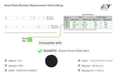 Heart Rate Strap Replacement for suunto hr strap - color: Blue