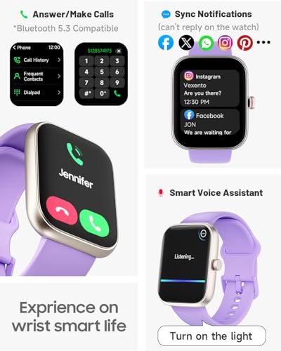 1.91" Smart Watch for Women with ALEXA, Fitness Watch for Android iOS Phone - color: Lilac