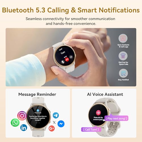 ICOMTOFIT Smart Watches for Women, Fitness Tracker with Heart Rate & SpO2 Monitor, IP67 Waterproof Activity Tracker for Men & Women, Smart Watch Works with Android and iPhone