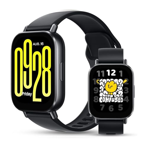 Xiaomi Redmi 5 Active Smart Watch, Step Counter Watch for Women Men with 2" LCD Large Display, 140 Sports Modes, 5ATM Waterproof (Active-Midnight Black) - color: Black