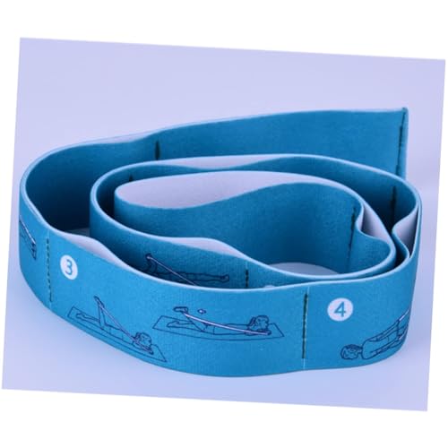 Multi‑Loop Nylon Yoga Stretching Belt, Anti‑Slip Fitness Resistance Band, Elastic Workout Strap for Yoga Pilates Dance Gymnastics Training, Physical Relax & Flexibility Exercise Accessory