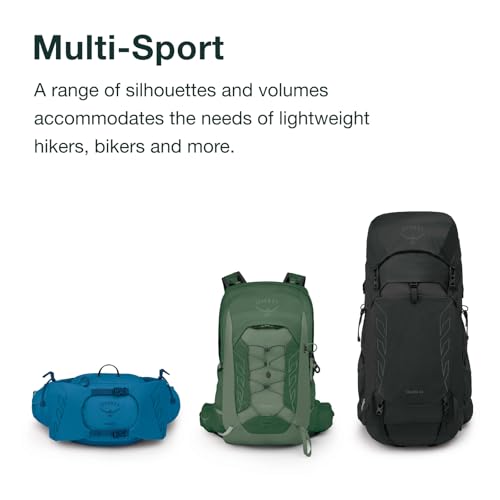 Osprey Talon 6L Men's Lumbar Hiking Waist Pack - Fanny Pack with Water Bottle Holders - color: Scoria Blue/Night Shift, style: 6l