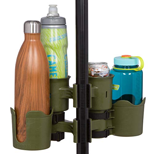 ROBOCUP Plus, (Olive), Add-On Accessory XL Extension Cup Holder, Larger Drink Capacity, Perfect for Boats, Golf Carts, Walkers, Wheelchairs and Work. Made in USA. (Includes 1) - color: Olive