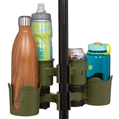 ROBOCUP Plus, (Olive), Add-On Accessory XL Extension Cup Holder, Larger Drink Capacity, Perfect for Boats, Golf Carts, Walkers, Wheelchairs and Work. Made in USA. (Includes 1) - color: Olive