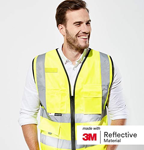 Salzmann Safety Vest | Hi Vis Reflective Vest | US ANSI/ISEA 107 - color: Yellow, size: X-Large