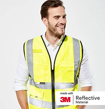 Salzmann Safety Vest | Hi Vis Reflective Vest | US ANSI/ISEA 107 - color: Yellow, size: X-Large
