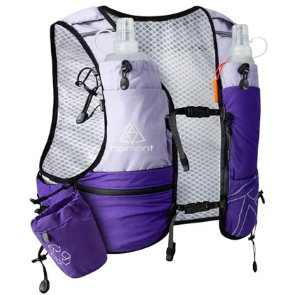 Haimont 8L Trail Running Hydration Vest with Soft Flasks - color: Purple, size: Large