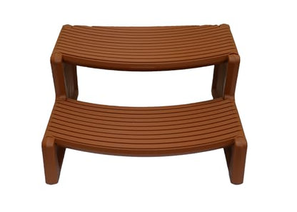 Confer Plastics Resin Multi Purpose Outdoor Non Slip Portable Spa and Hot Tub Handi-Step Deck Patio Steps Accessories, Redwood - color: Redwood