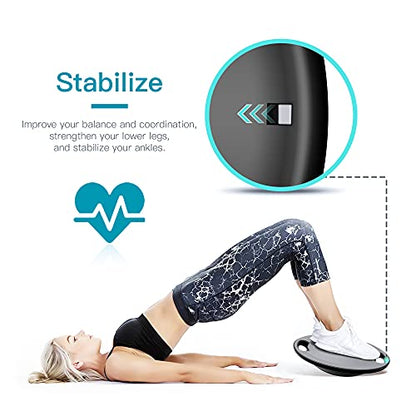 Wobble Exercise Balance Board, No-Skid Surface - color: Classic Gray