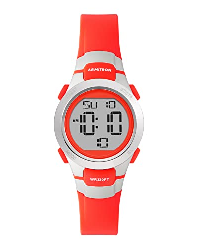 Armitron Sport Women's Digital Chronograph Resin Strap Watch, 45/7012 - color: Red