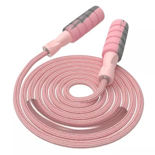 Jump Rope Cotton Adjustable Skipping Weighted jumprope for Women, Adult and Children Athletic Fitness Exercise Jumping Rope - color: Pink, size: 1pcs