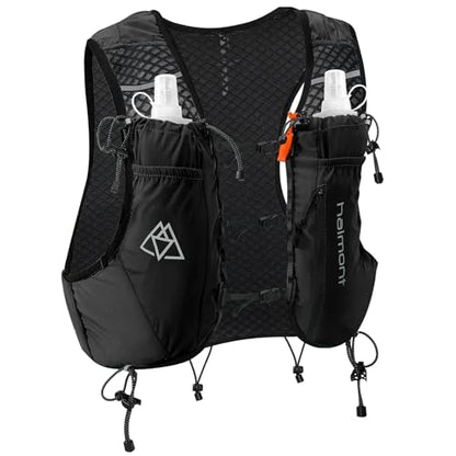 Haimont 10L Trail Running Hydration Vest with Soft Flasks - color: Black, size: Medium
