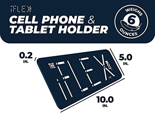 iFLEX Adjustable Cell Phone Stand & Tablet Stand for Work & Home – Flexible Phone Holder Perfect iPhone Stand for Video Calls & Holds Any Device – Non-Slip Grip, Strong & Durable (Dark Blue / 2-Pack)