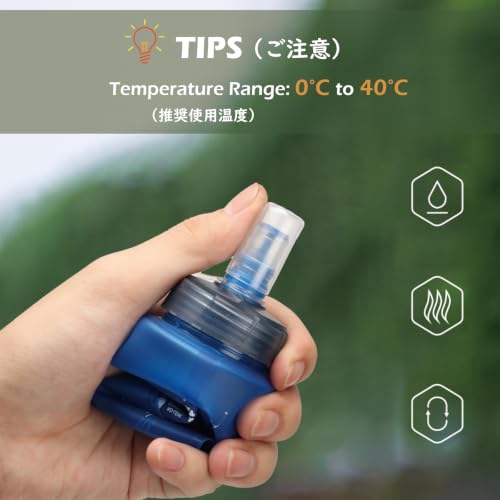 TRIWONDER Running Water Bottle Handheld Plastic Flask Hydration Vest Packs Waist Belt Replacement for Runners Marathon Cycling Hiking - color: 03 Soft Flasks - Blue - 350ml/11.83oz - 2 Packs