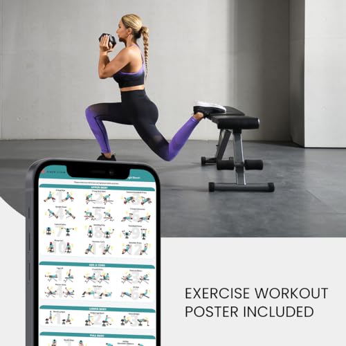 Finer Form 5-in-1 Weight Bench for Home Gym, Adjustable and Foldable