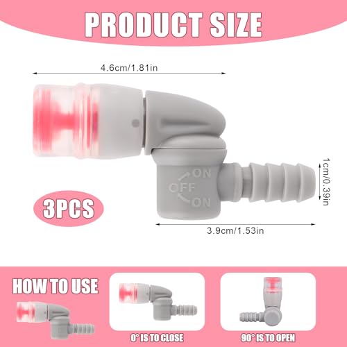 3pcs Bite Valve Replacement for, Mouthpiece Replacement for Hydration Pack Valve for, Osprey Hydration Bladder (Gray)