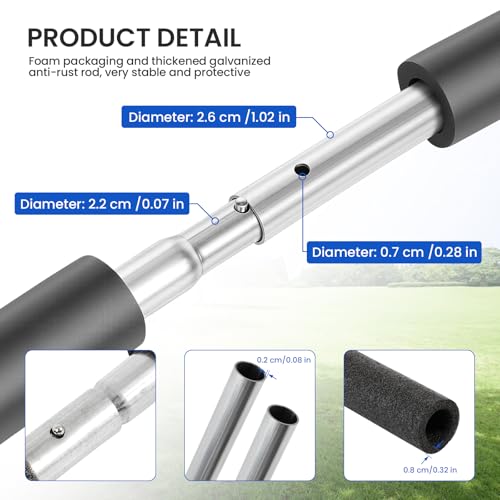 FAHKNS 6PCS Trampoline Replacement Straight/Curved Poles
