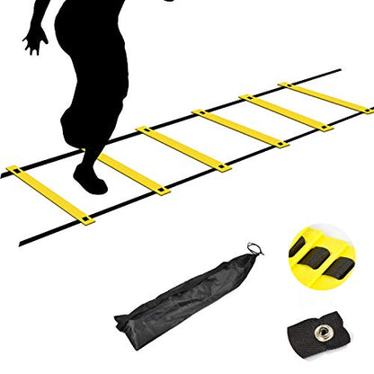 TNZMART Agility Ladder Speed Ladder 10FT 20FT Training Equipment for Football Soccer Basketball with Carrying Bag