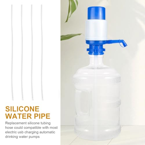 POPETPOP 4Pcs Silicone Tubing Hose Replacement for Water Dispenser Pumps Flexible and Wear-resistant Soft Silicone Tubes Compatible with Electric USB Rechargeable Automatic Drinking Water Pumps
