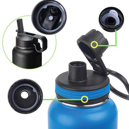 Vodolo Silicone Gasket Replacement for Thermoflask 24oz/32oz/40oz/64oz, Each with Pick for Water Bottle Straw Lid, Chug Lid & Chug Spout - color: 9PCS