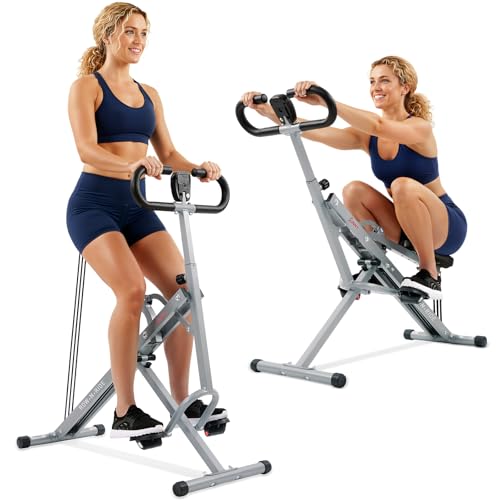 Sunny Health & Fitness Row-N-Ride Squat Assist Trainer for Home Exercise - color: Grey