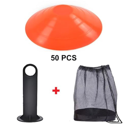 ANSLYQA 50 Pcs Soccer Cones Disc Cones - color: Orange