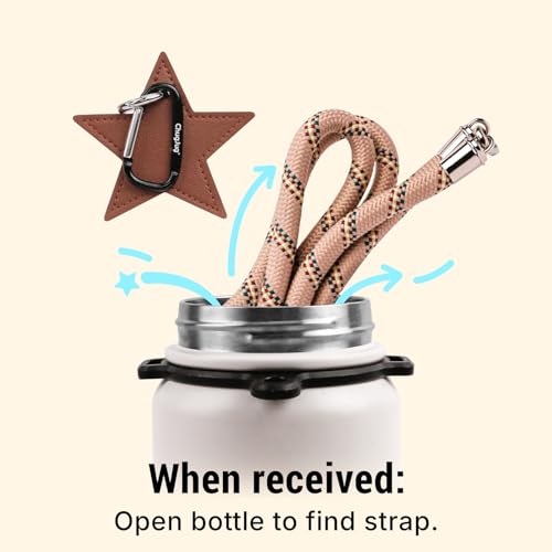 Cute Water Bottle with Strap, 40oz Insulated Stainless Steel Bottle for Girls, Travel & Daily Carry, Leak-Proof, Straw & Spout Lid, BPA-Free, Keeps Drinks Cold - color: Creamy Chill, size: 40 Ounces