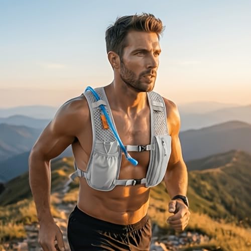 Running Hydration Vest Backpack, Breathable Mesh Backpack,with Water Bladder for Hiking, Trail, Running, Marathons, Cycling