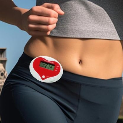 Heart Shaped Basic Pedometer Single Function Step Count Device