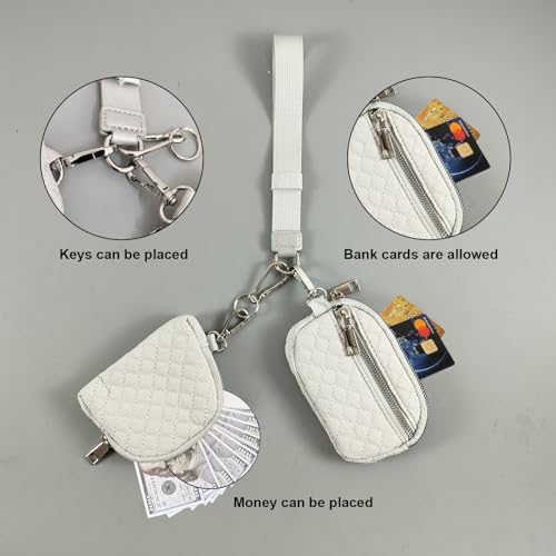 Araafur Wristlet Keychain Set with RFID Wallet Card Holder and Bottle Opener, Car Keychain Accessories for Women