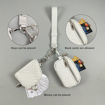 Araafur Wristlet Keychain Set with RFID Wallet Card Holder and Bottle Opener, Car Keychain Accessories for Women