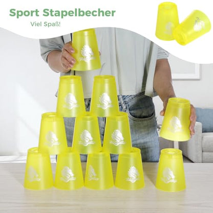 yeesport 48 Sport Stacking Cups Red/Blue/Green/Yellow for Kids & Adults - color: Red-blue-green-yellow
