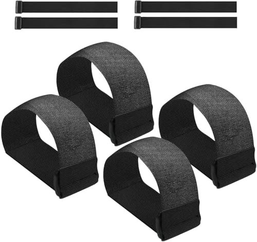 Leg Exerciser Traction Straps, Under Desk Elliptical Pedal Band for Seniors, Secure & Stability for Electric Ellipse Equipment - size: 4 Pcs
