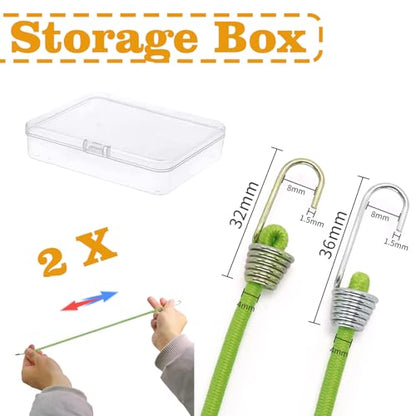 Small Bungee Cords with Hooks 12 Pieces, Mini Bungee Cord Hooks Adjustable Bungee Cord for Luggage Roof Rack Hang Outdoor Tent Tarp Bike Car RV Camping Tool Cargo Accessory
