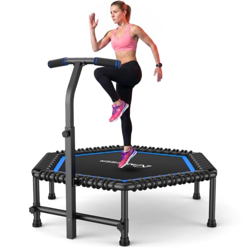ANCHEER 50'' Trampoline-Fitness Rebounder for Adults-Indoor/Home - color: Blue