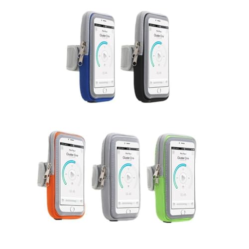 Arm Band Outdoor Night Run Jogging Mobile Phone Bag Sweat Proof Phone Pouch Waterproof Wrist Arm Bag(Gray-Large)