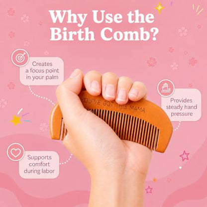 Birth Comb & Acupressure Massage Ball Set, Labor and Delivery Essentials